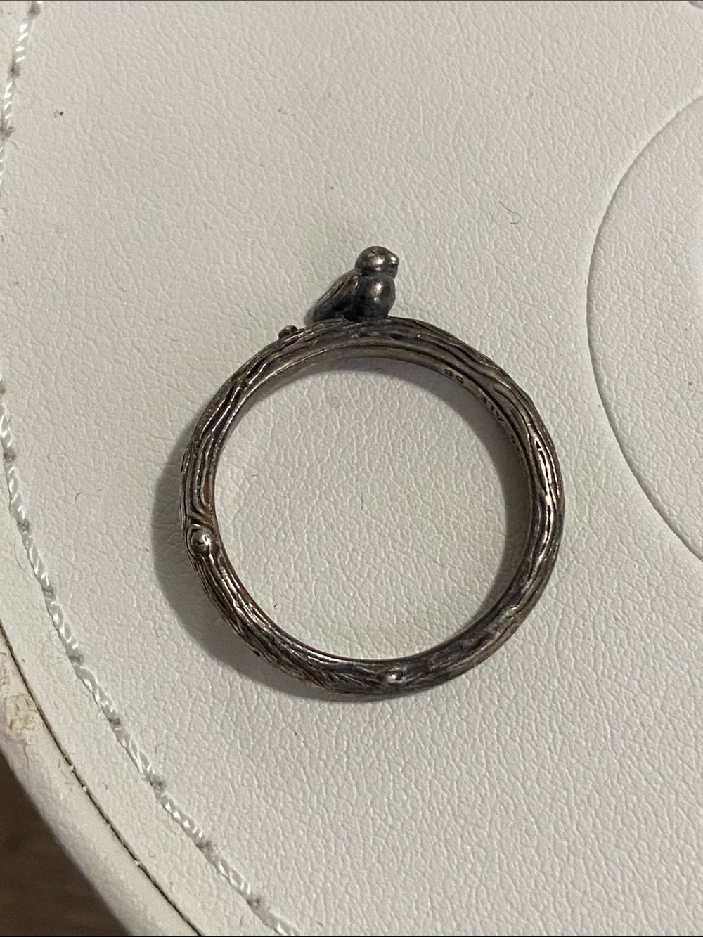 Authentic Pandora Retired Silver Spring Bird Ring size 7.5